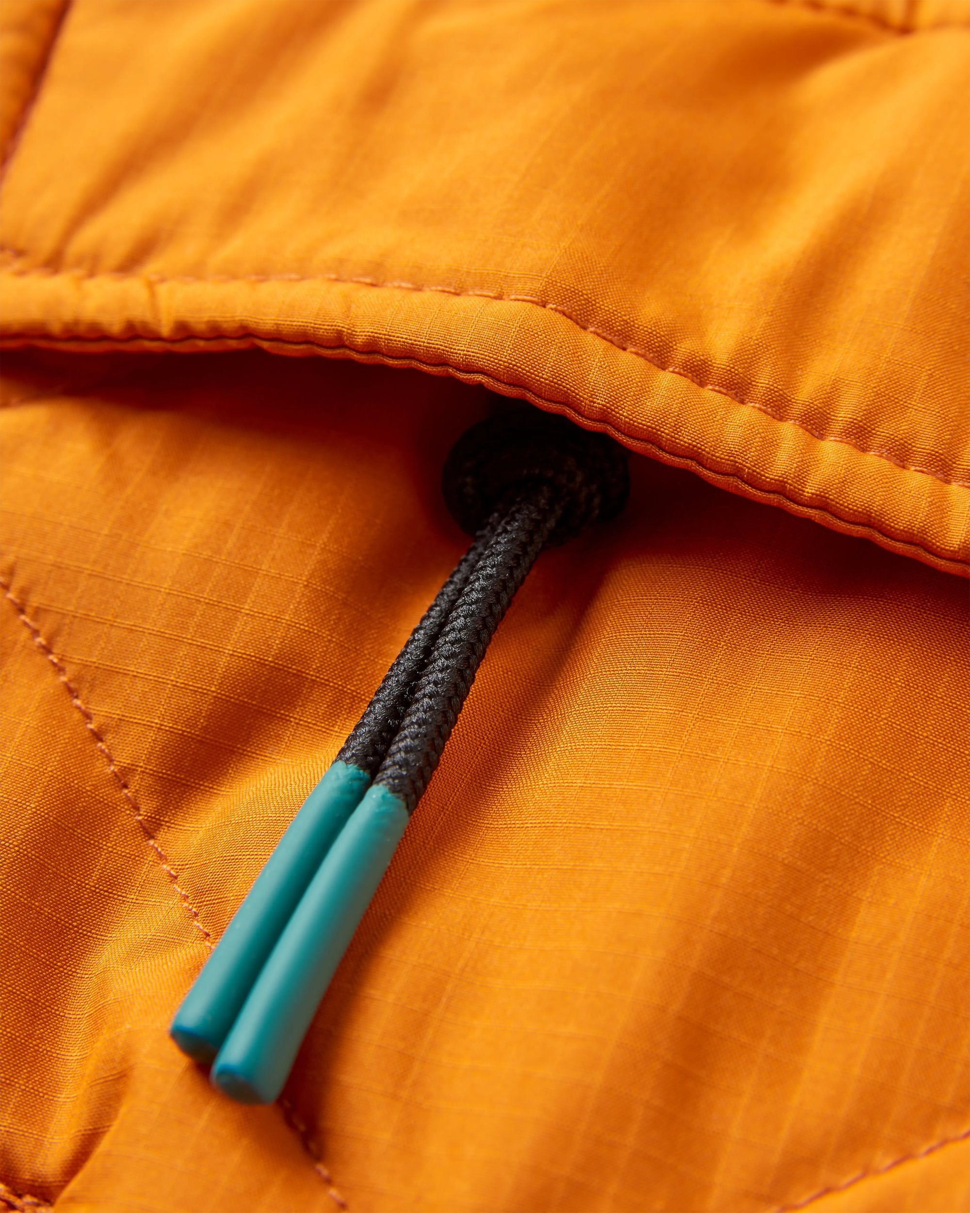 Ocean Recycled Insulated 1/2 Zip Jacket - Sunrise Orange - Flatlay