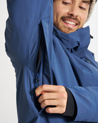 Snowscape Men's Recycled Anorak - Dark Denim - Studio Model