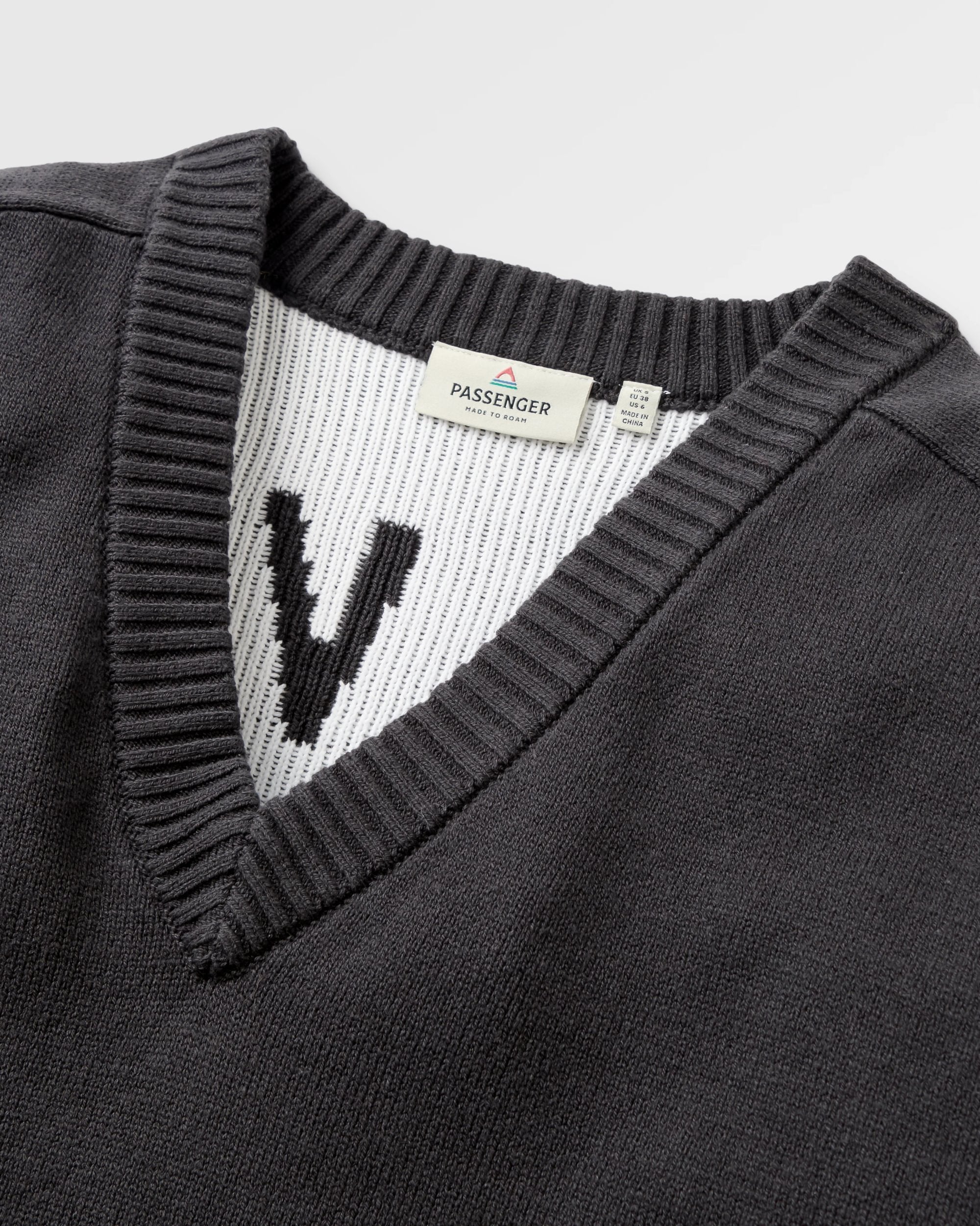 Penida Knitted Jumper - Faded Black - Flatlay