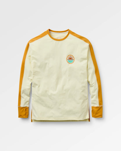 Chase The Light Drirelease® Active LS T-Shirt - Pale Yellow - Flatlay