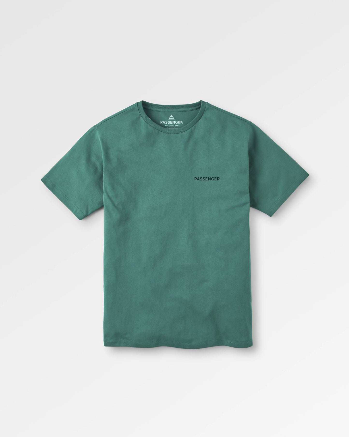 Roamer Men's Recycled Cotton T-Shirt - Deep Ocean - Flatlay