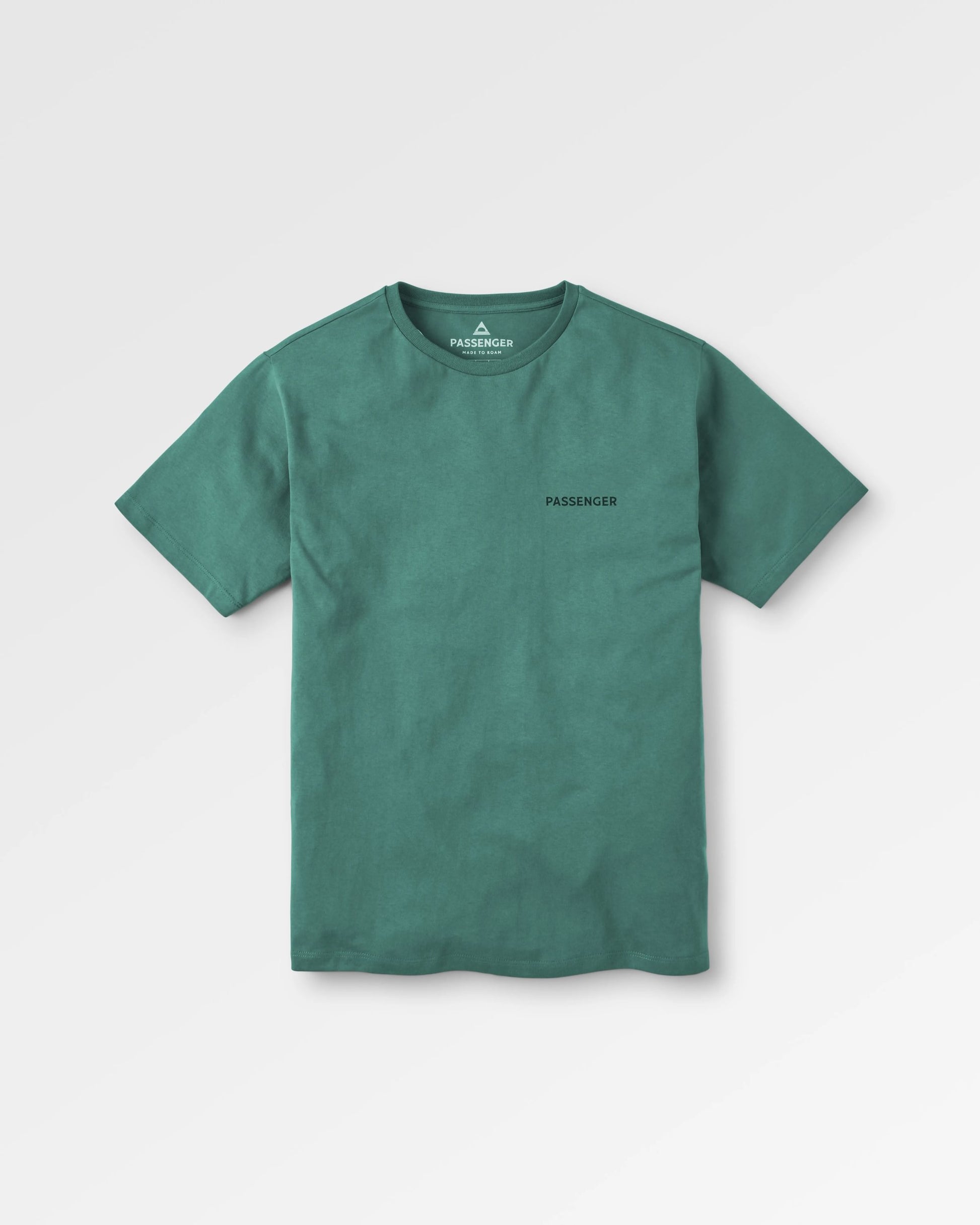 Roamer Men's Recycled Cotton T-Shirt - Deep Ocean - Flatlay