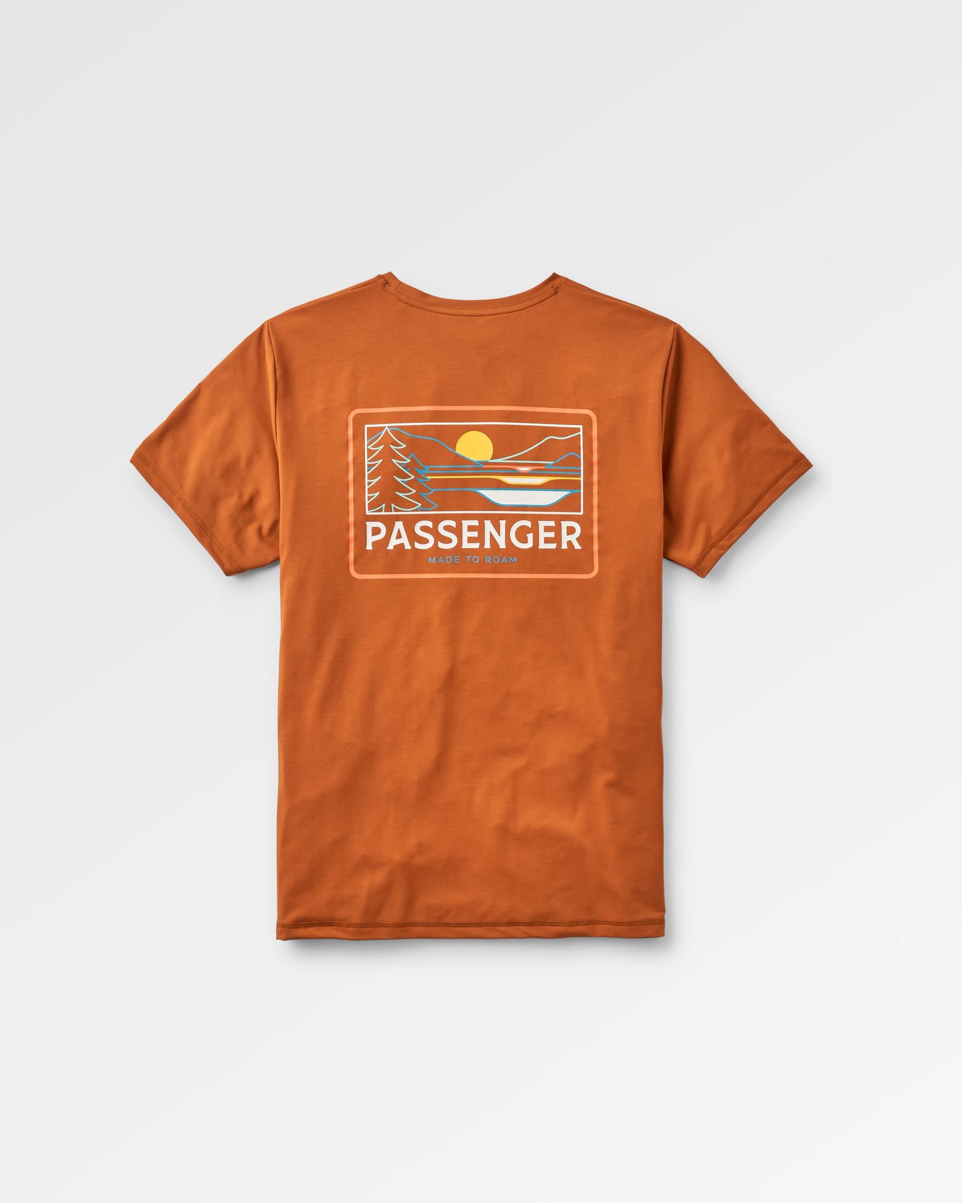 Roamer Men's Recycled Active T-Shirt - Glazed Ginger - Flatlay