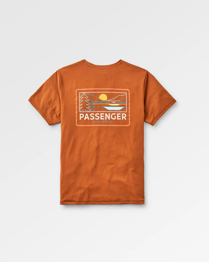 Roamer Men's Recycled Active T-Shirt - Glazed Ginger - Flatlay