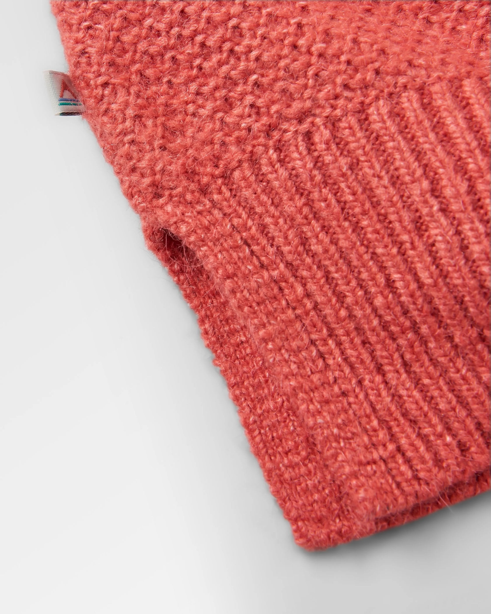 Cove Recycled Knitted Jumper - Mineral Red - Flatlay
