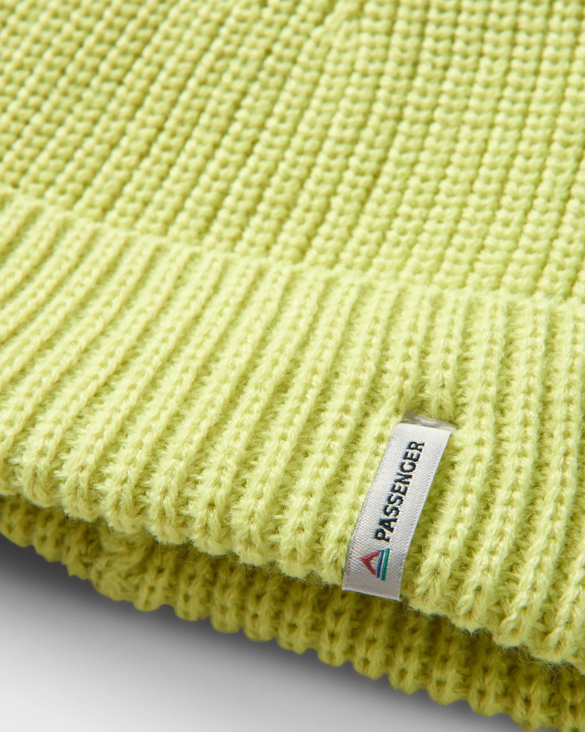 Compass Recycled Beanie - Lime Juice - Flatlay