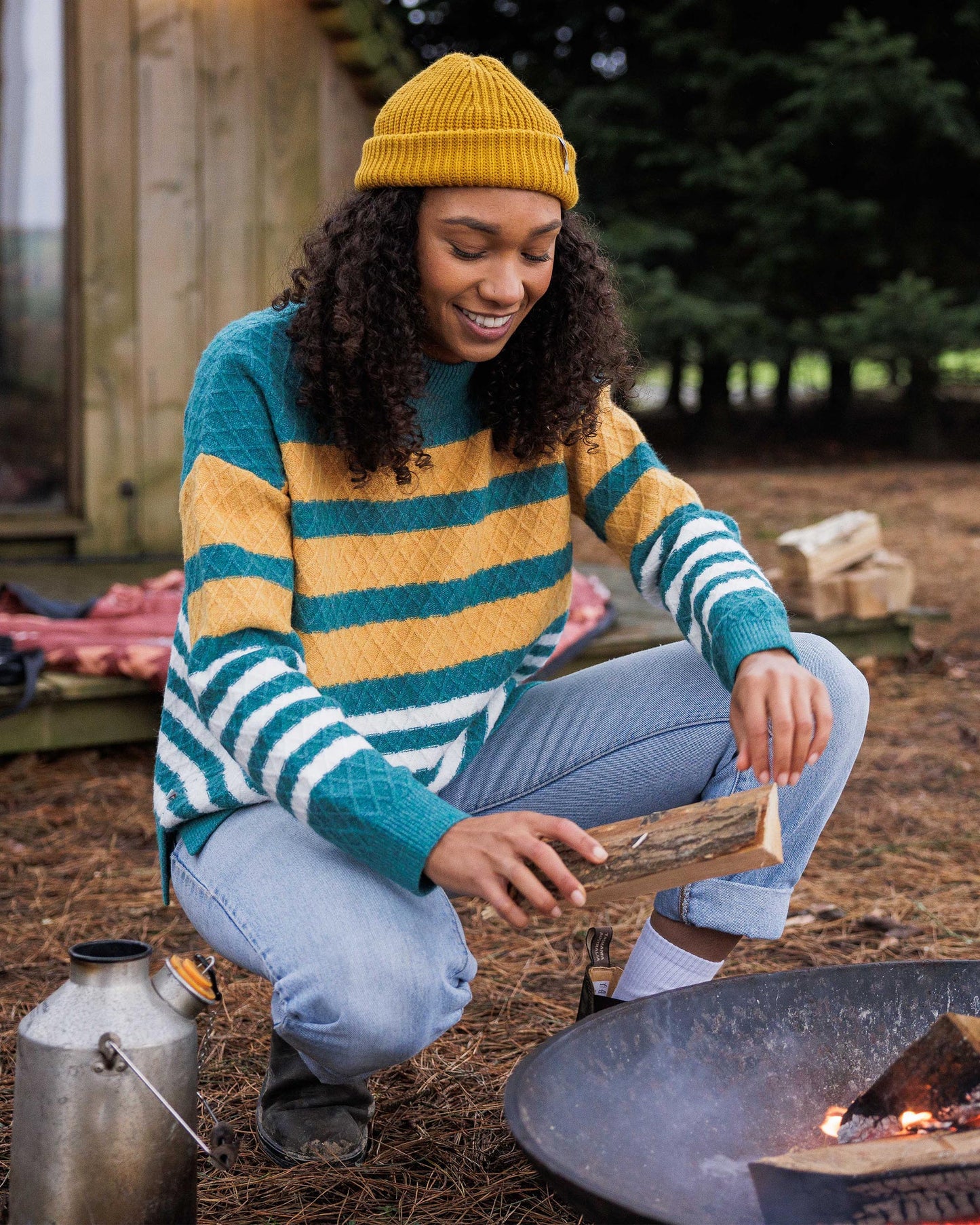 Ramble Recycled Knitted Jumper - Mediterranean