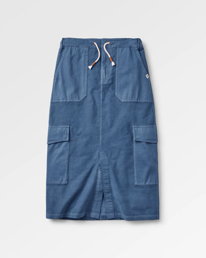 Avian Cord Maxi Skirt - Dark Denim - Flatlay