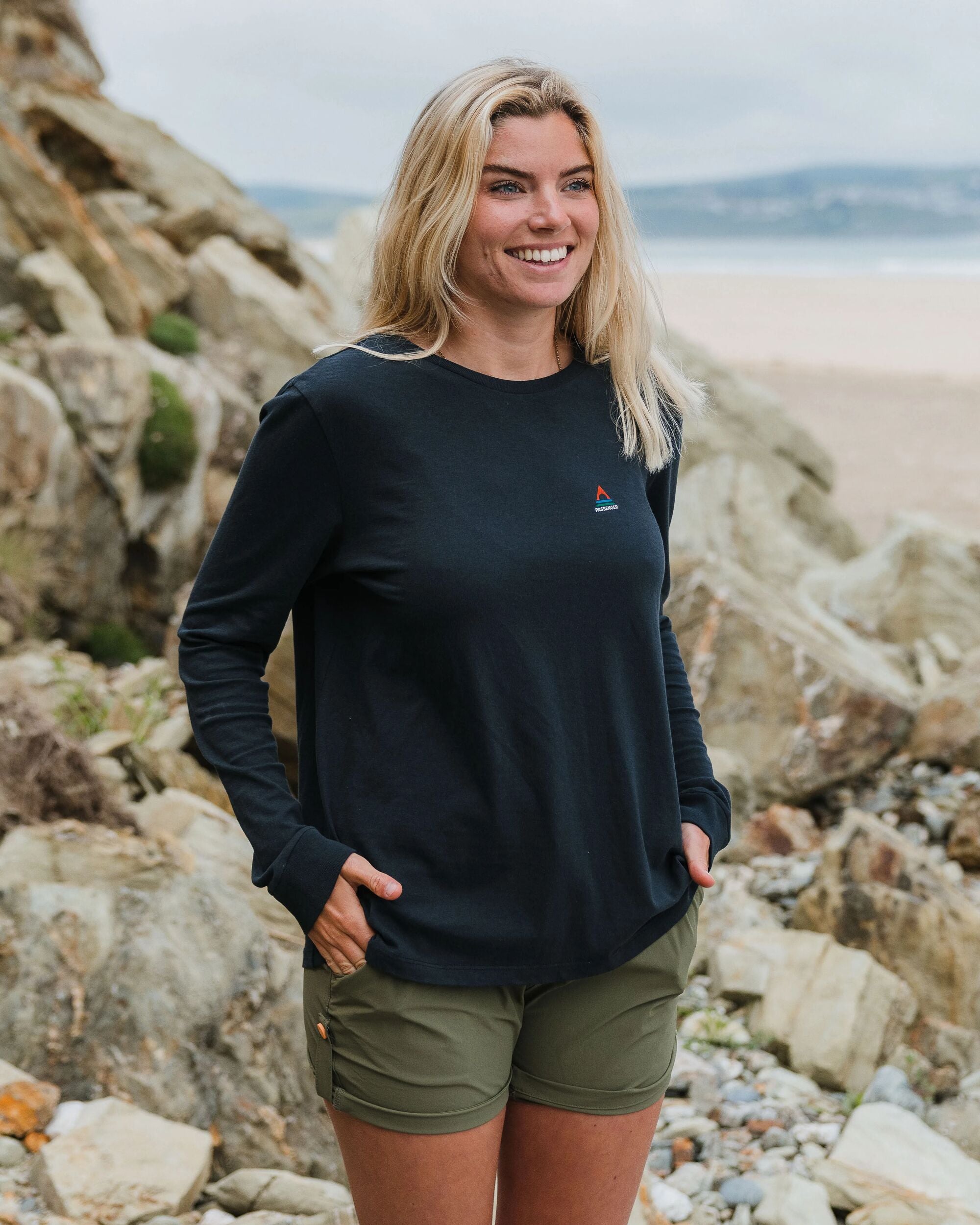 Classic Recycled Cotton LS T-Shirt - Black - Lifestyle