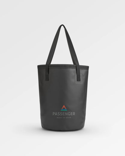Tide Recycled 30L Bucket Bag - Black - Flatlay