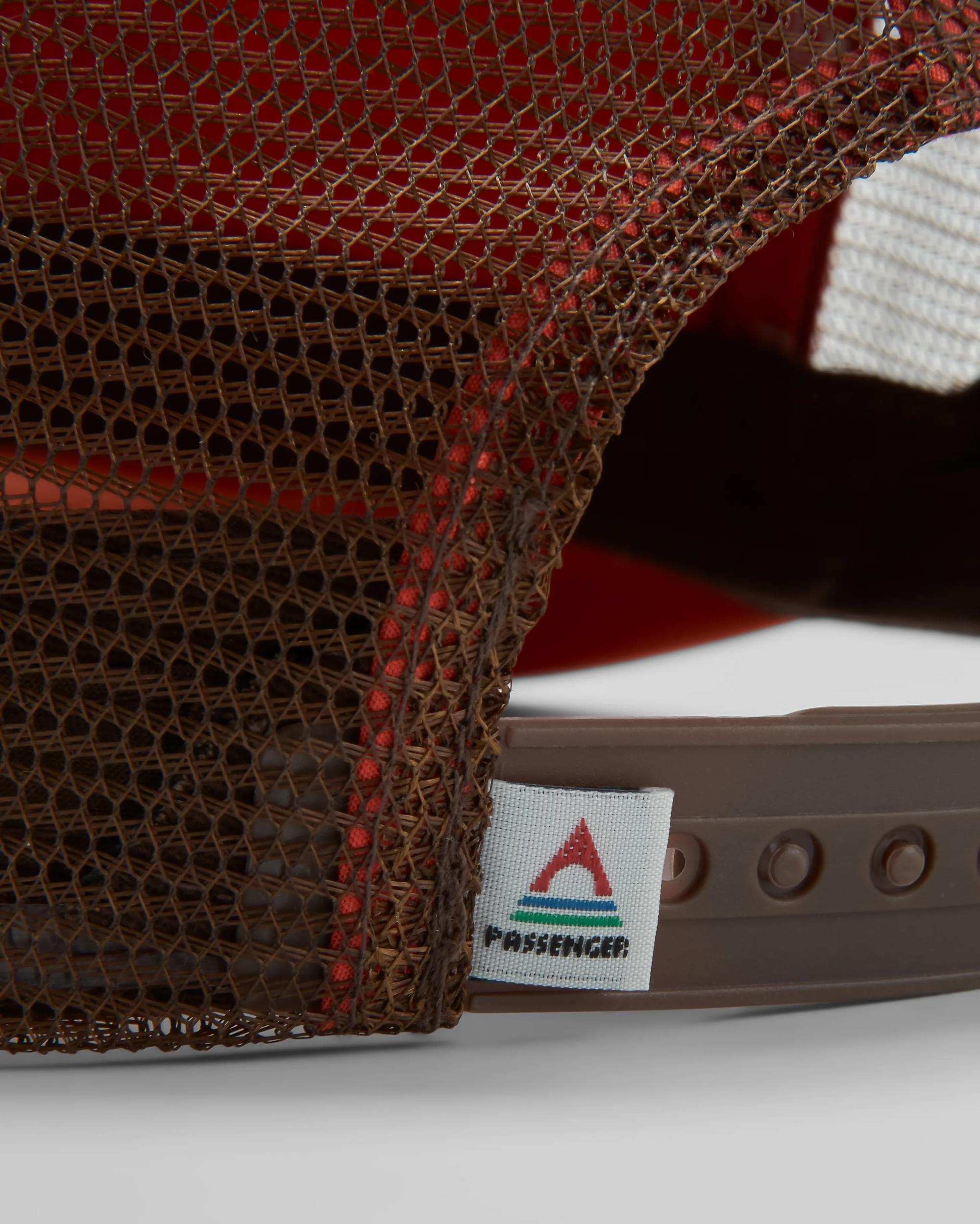 Escapism Trucker Cap - Chestnut/Sunrise Orange - Flatlay