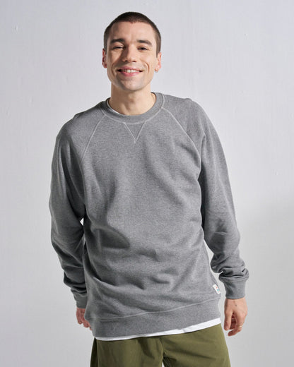 Heritage Men's Sweatshirt - Dark Grey Marl - Studio Model