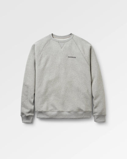 Roamer Men's Recycled Cotton Sweatshirt - Grey Marl - Flatlay