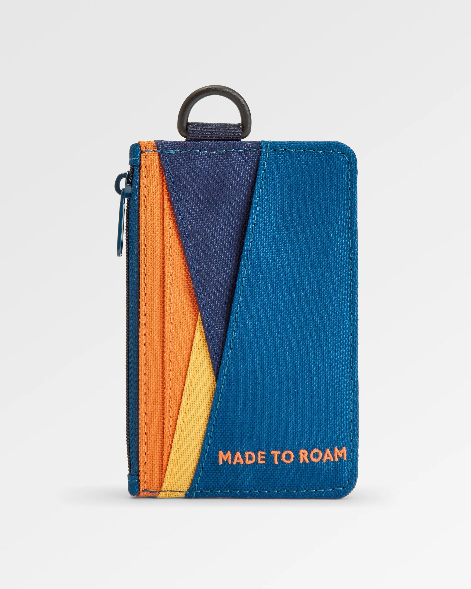 Mountain Recycled Card Holder - Tidal Blue Orange Multi - Flatlay