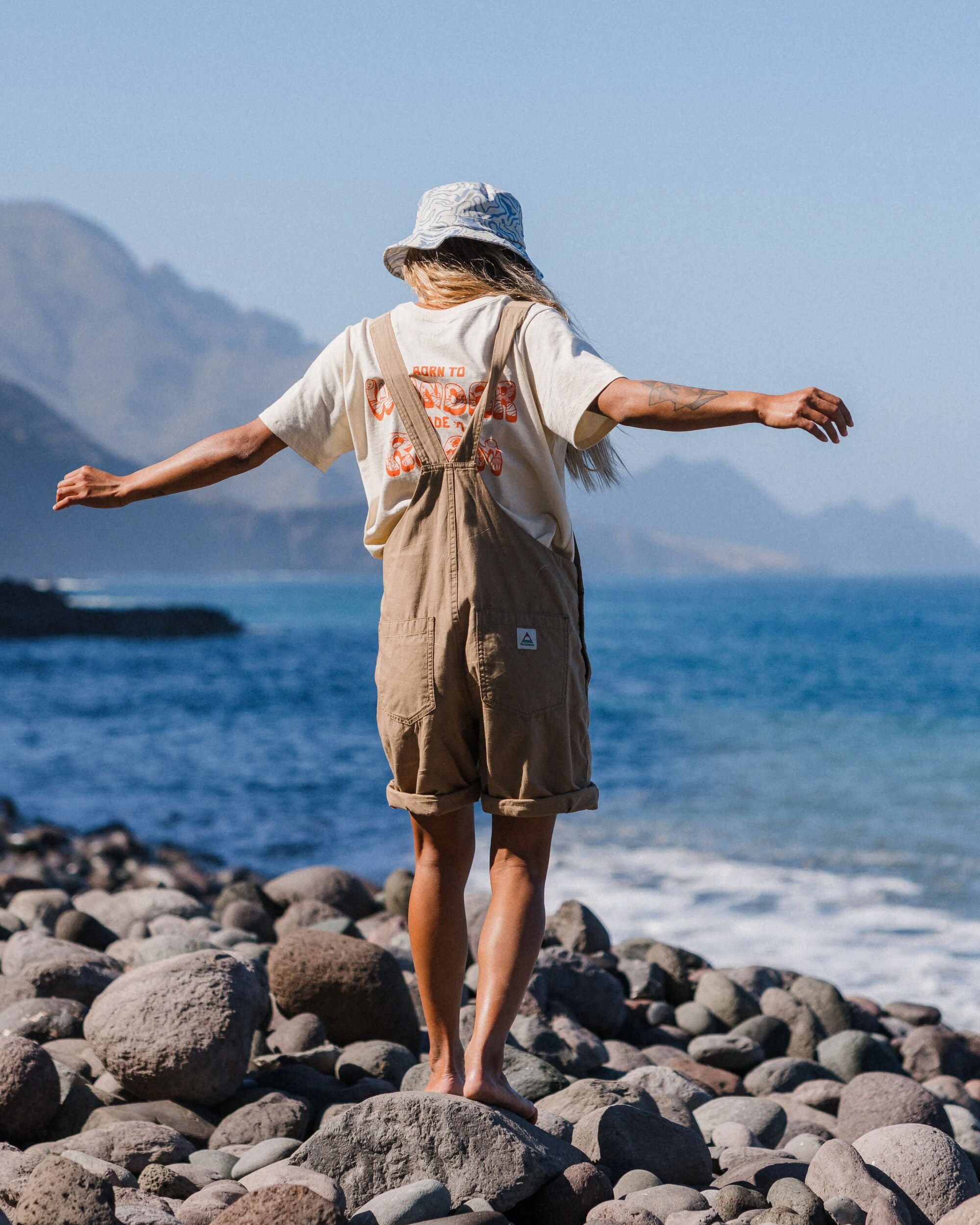 Shuffle Light Short Dungarees - Elmwood - Lifestyle