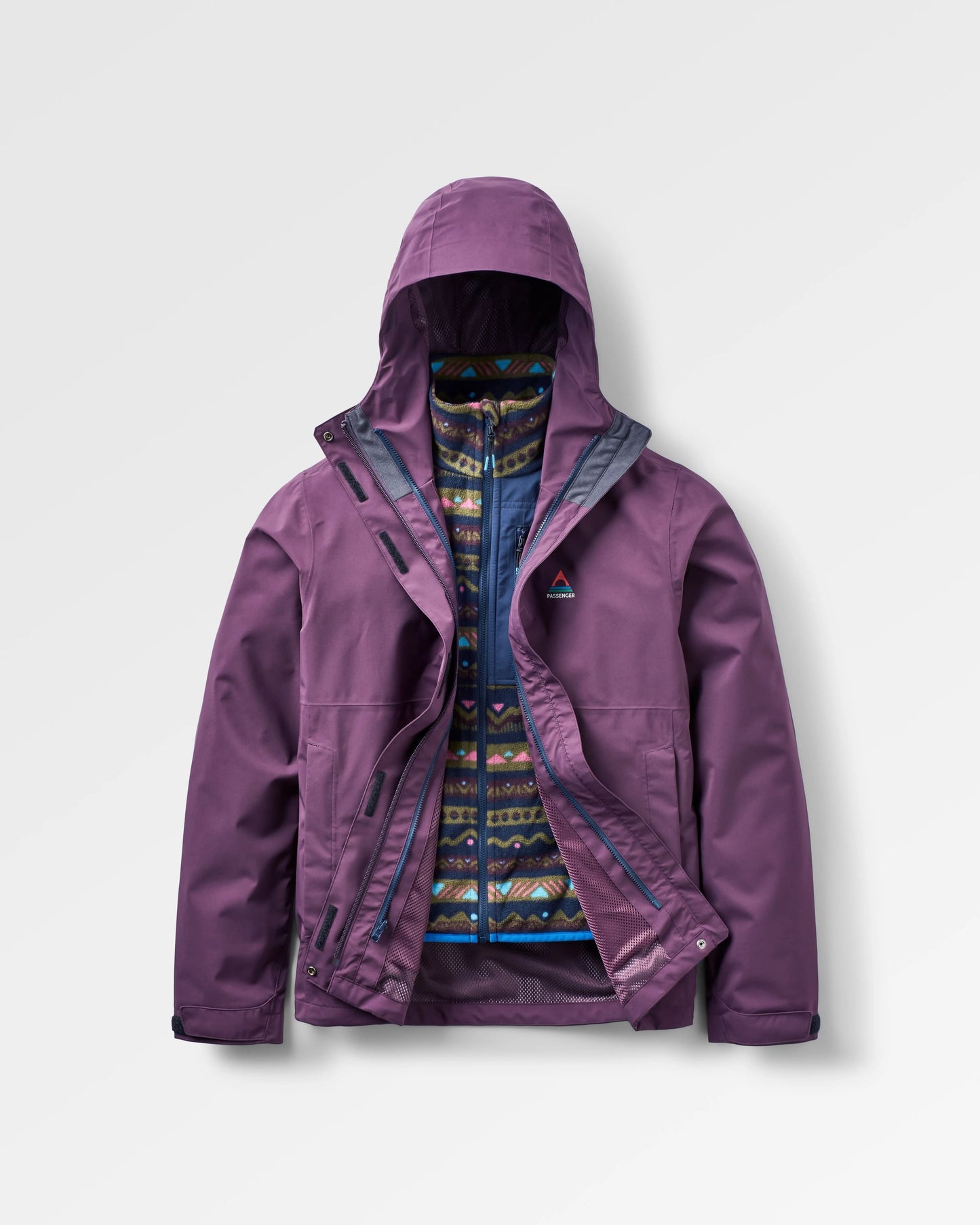 Breckenridge Recycled Waterproof 3 In 1 Jacket - Deep Plum