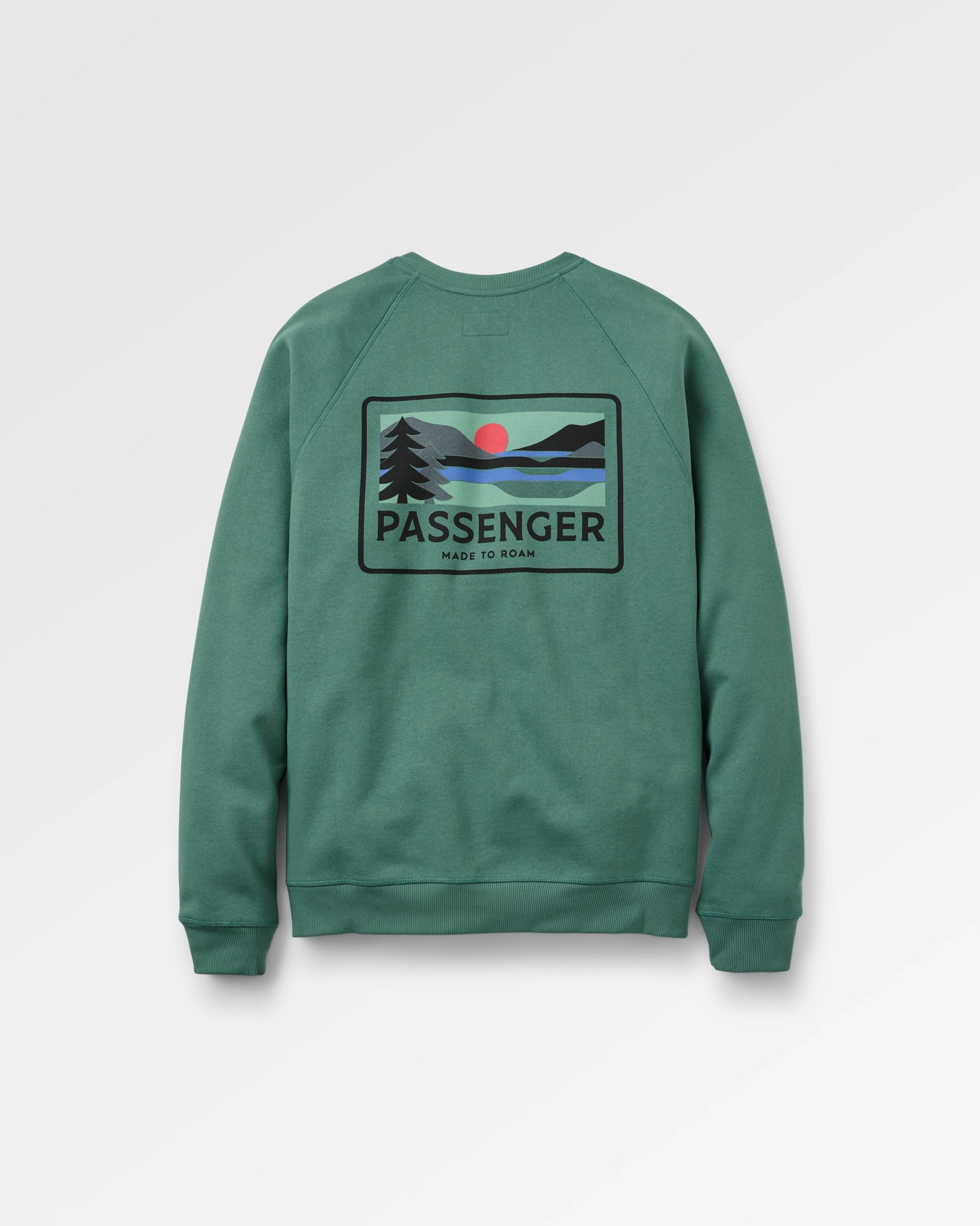 Roamer Men's Recycled Cotton Sweatshirt - Deep Ocean - Flatlay