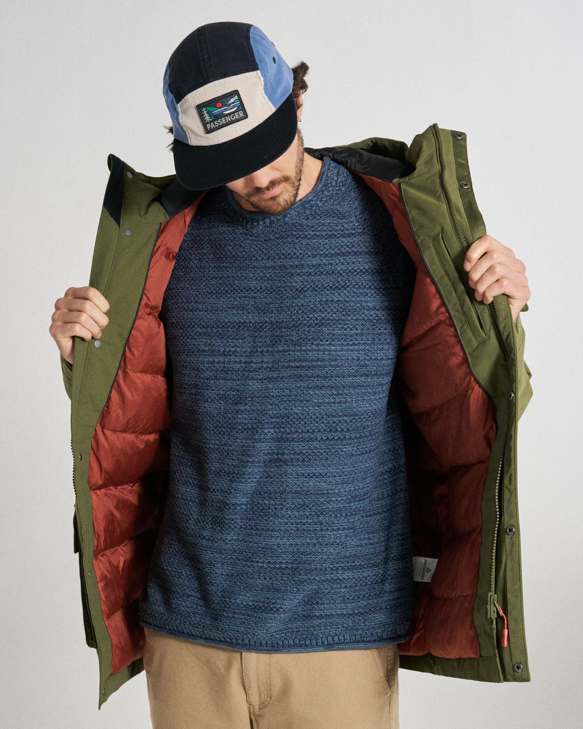 Baltic Recycled Insulated Parka - Khaki - Studio Model