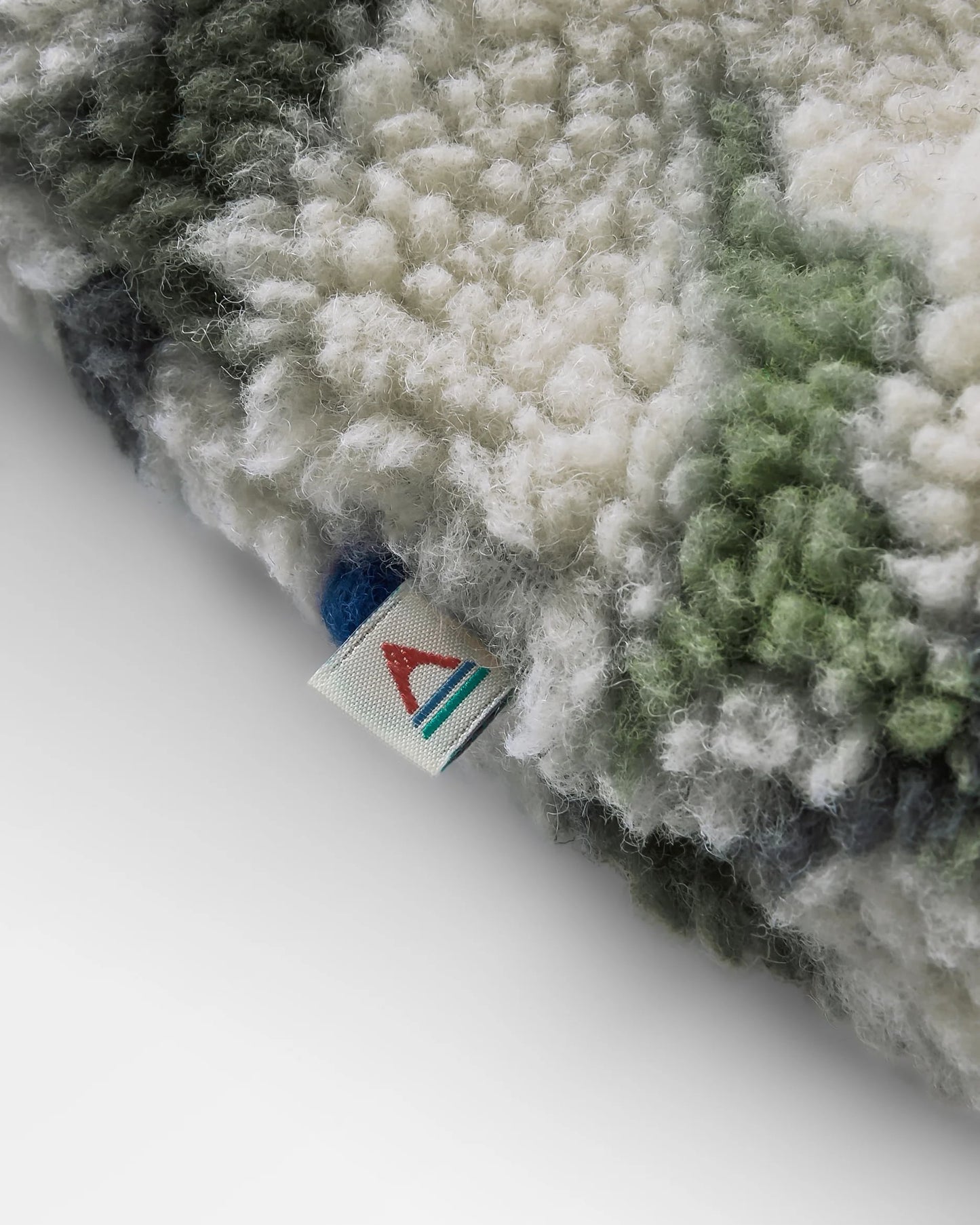 Offroad Recycled Sherpa 1/2 Zip Fleece - Abstract Strata Green - Flatlay