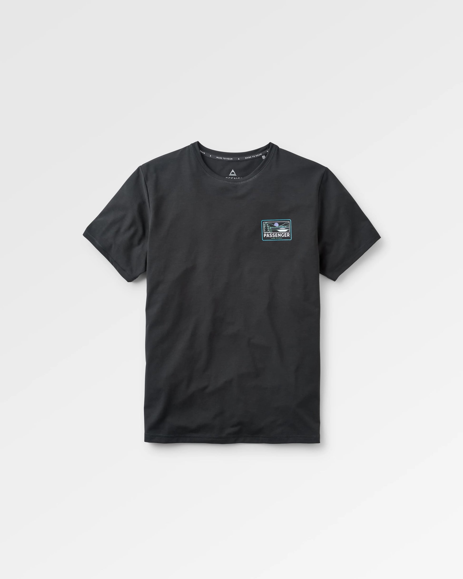 Roamer Men's Recycled Active T-Shirt - Black - Flatlay
