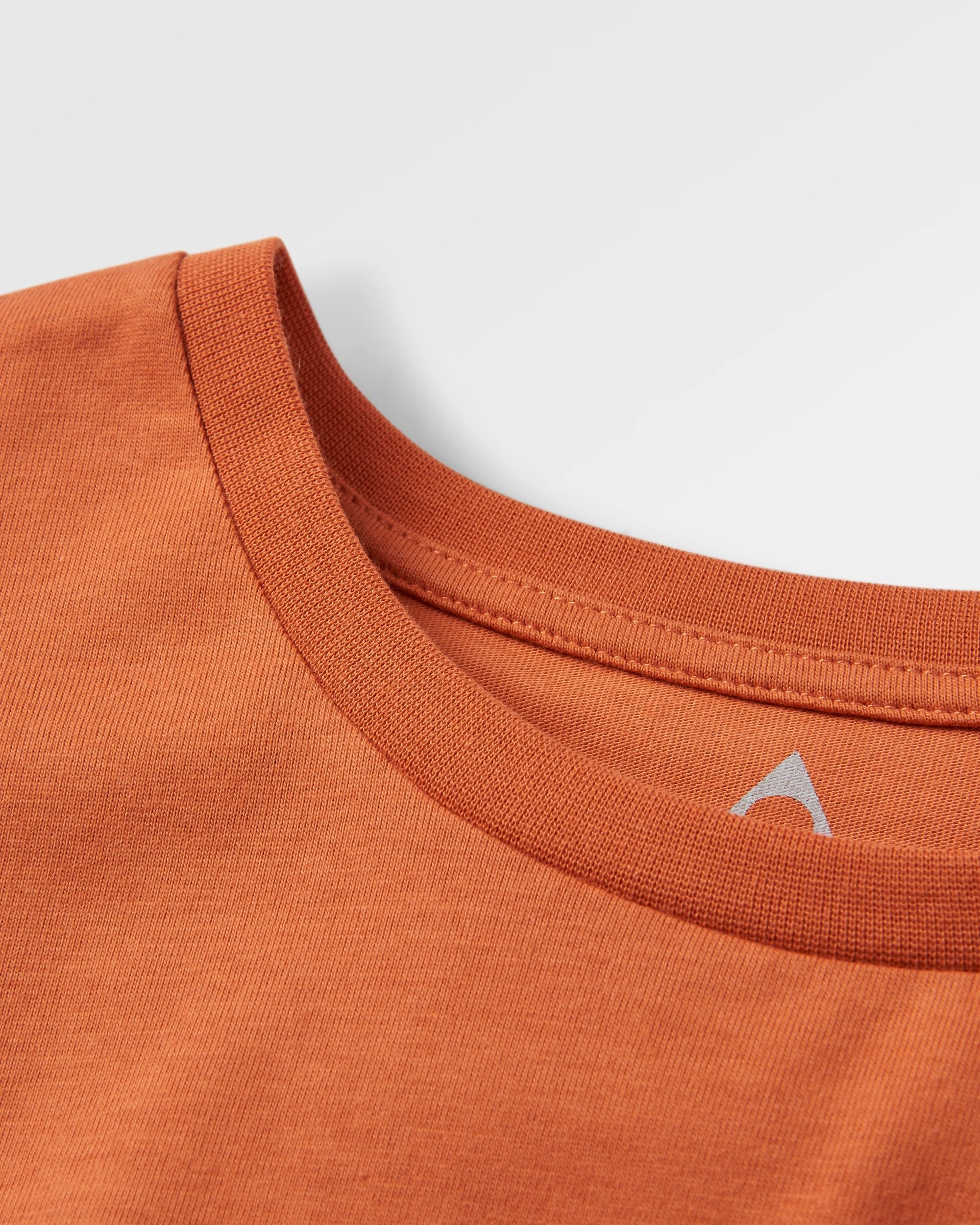 Phoenix Organic Cotton T-Shirt - Burnt Orange - Flatlay
