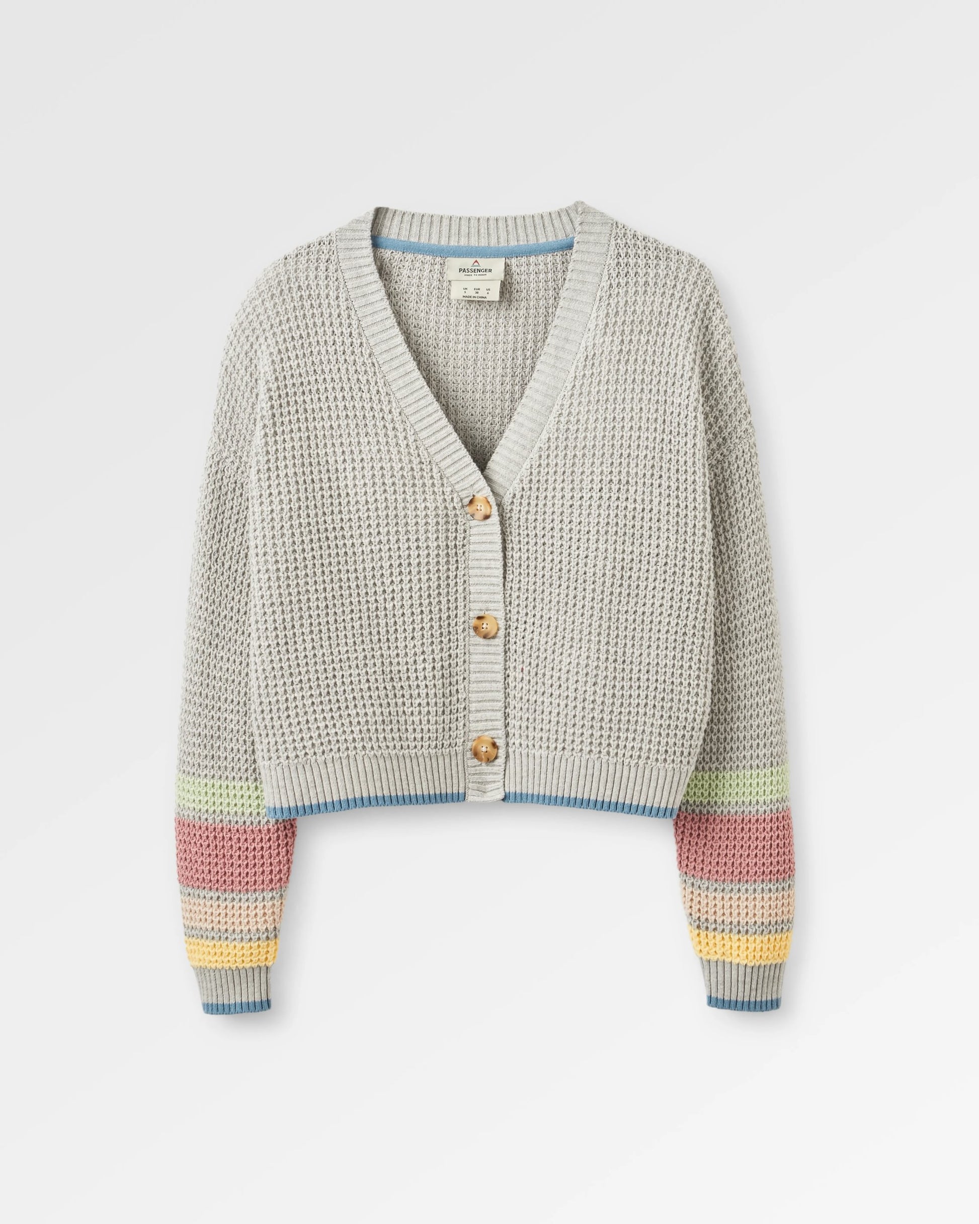 Serenity Knitted Cardigan - Grey Marl - Flatlay