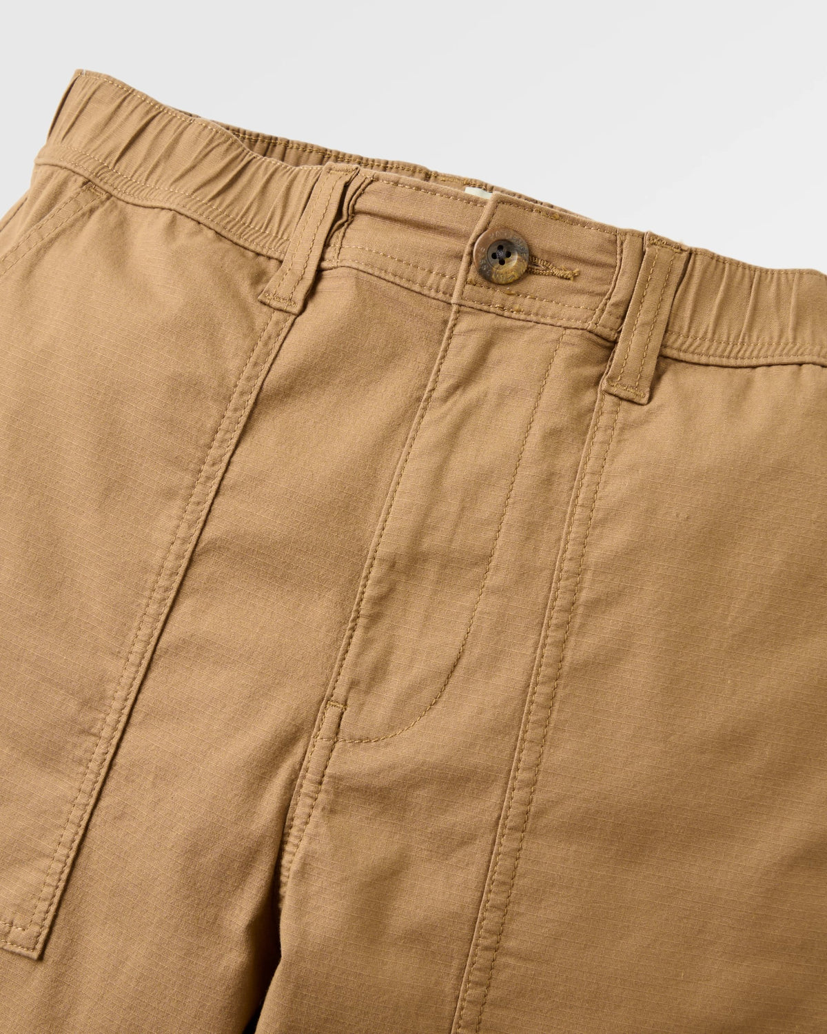 Kimmer Ripstop Cotton Trouser - Caramel Brown - Flatlay