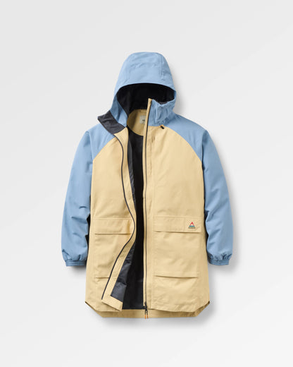 Serein Waterproof Jacket - Faded Denim/Desert - Flatlay