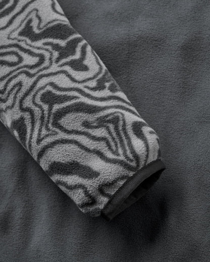 Set Off Polartec® 1/4 Zip Fleece - Strata Swirl Black - Flatlay