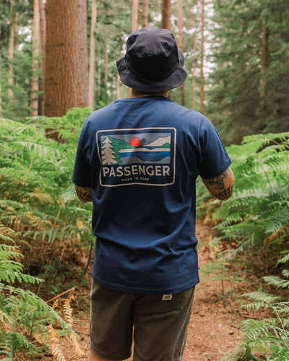 Roamer Men's Recycled Cotton T-Shirt - Rich Navy - Lifestyle