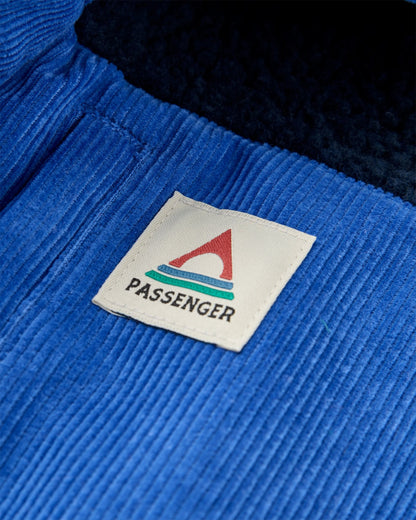 Clover Recycled Sherpa Hooded Fleece - Rich Navy - Flatlay