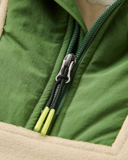 Alexander Hooded Polartec® Fleece - Feather/Wild Green - Flatlay