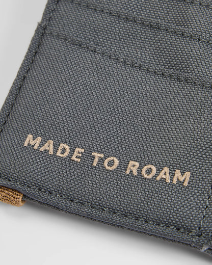 Vantage Wallet - Charcoal/ Caramel - Flatlay
