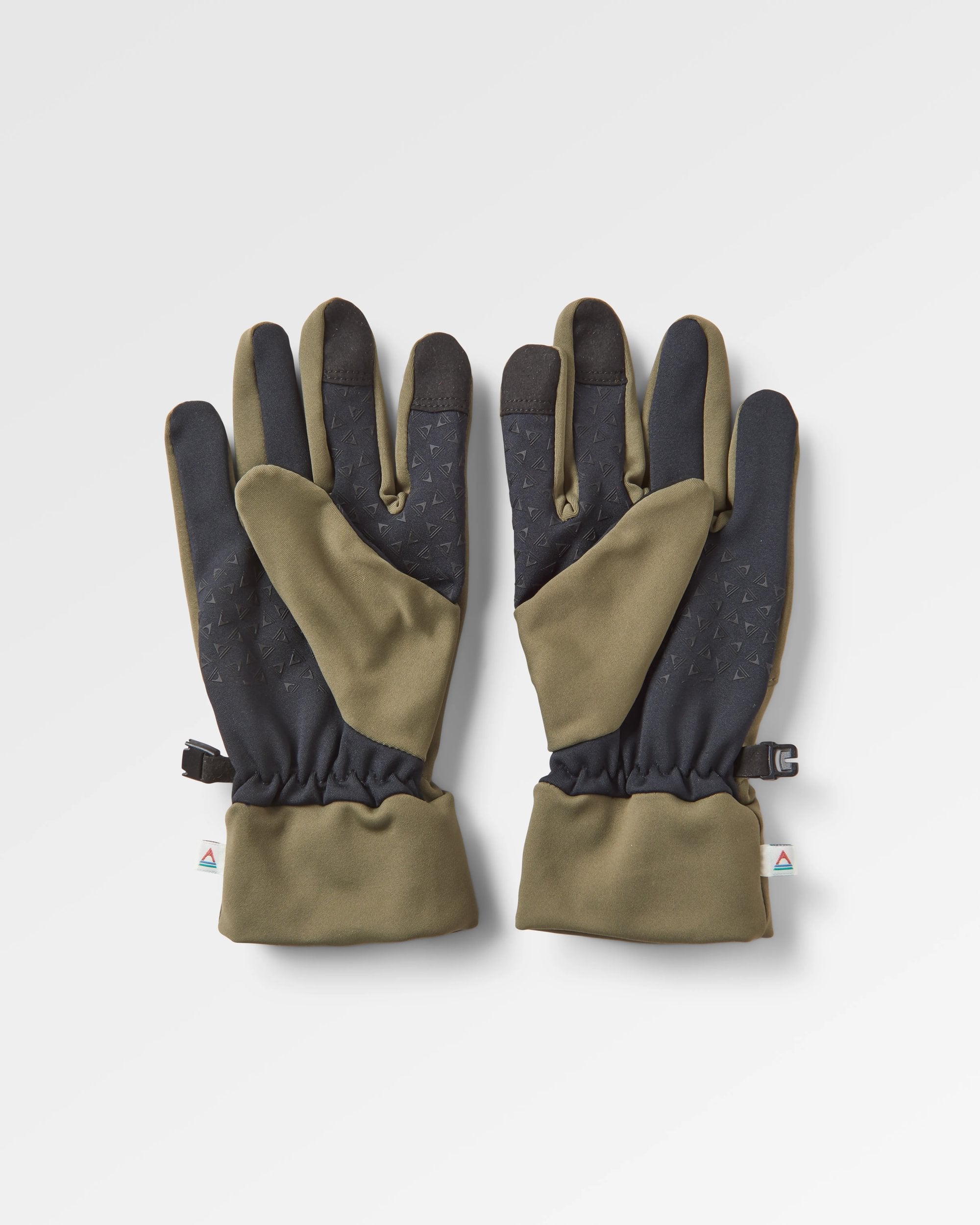 Jacks 2.0 Recycled Touch Screen Gloves - Khaki - Flatlay