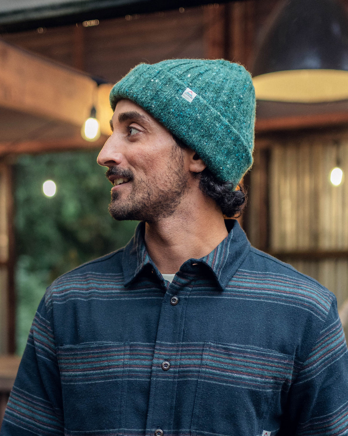 Fisherman Merino Wool Beanie - Fir Tree - Lifestyle - Male