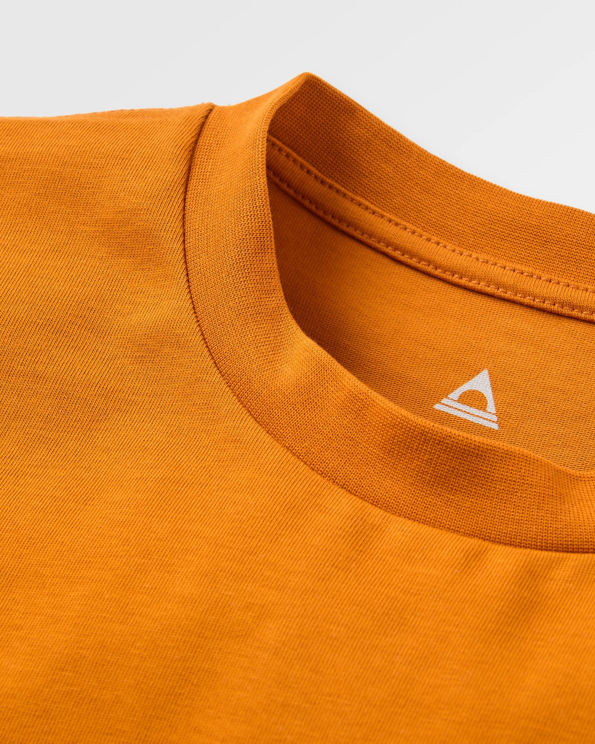 Vita Organic Relaxed Fit T-Shirt - Retro Orange - Flatlay