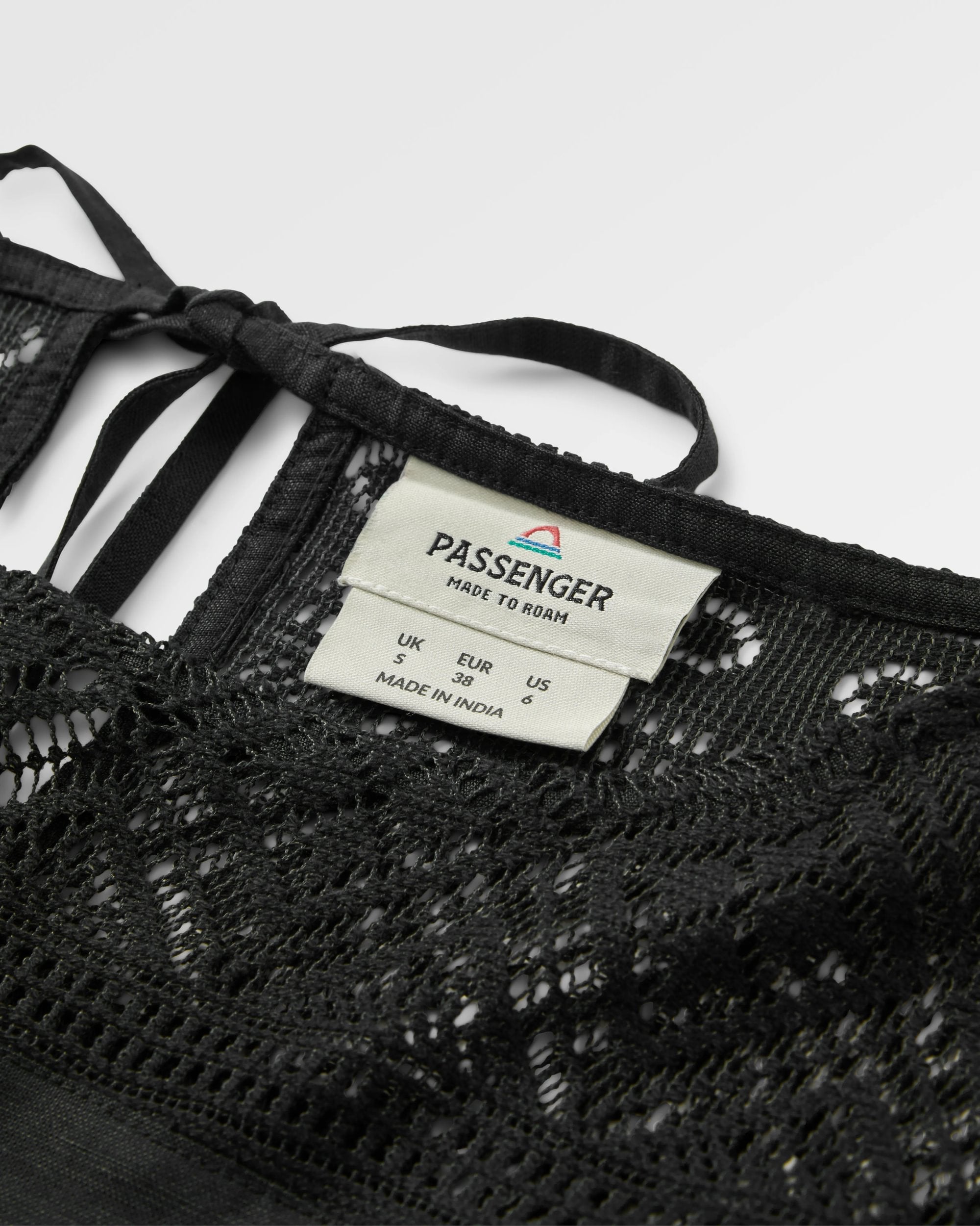 Sono Linen Beach Dress - Black - Flatlay