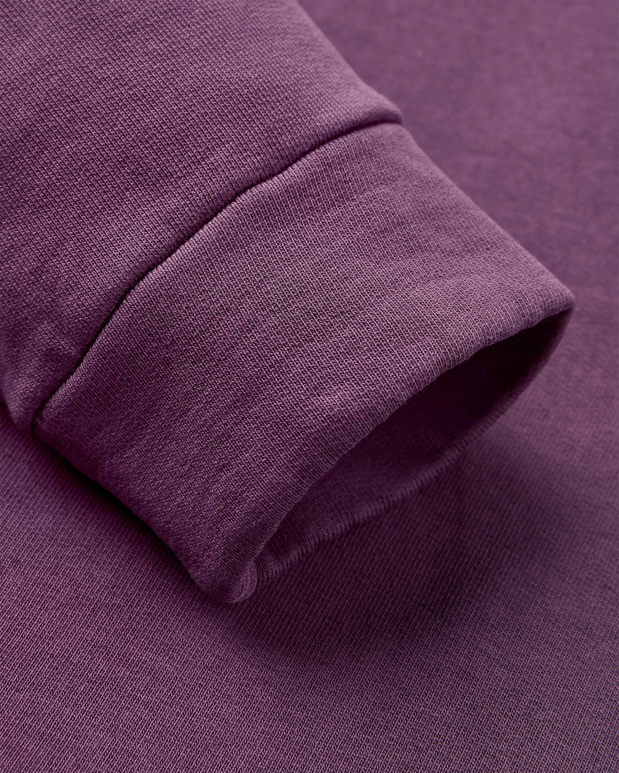 Outlook Recycled Cotton Hoodie - Deep Plum - Flatlay