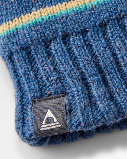 Goldglow Knit Mitten - Dark Denim - Flatlay