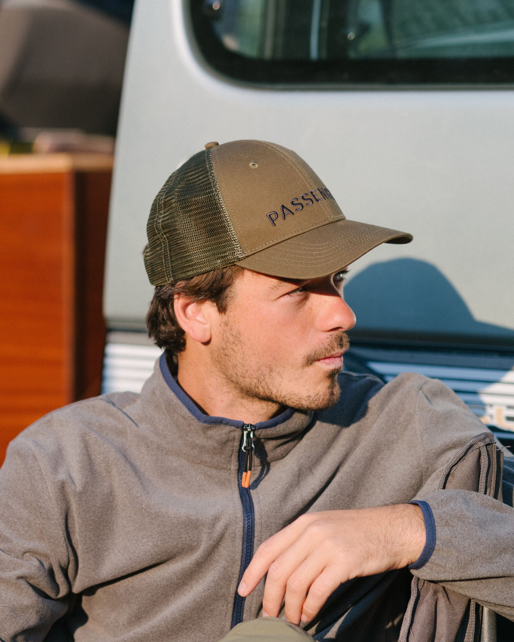 Passenger Organic Cotton Trucker Cap - Khaki - Lifestyle - Male