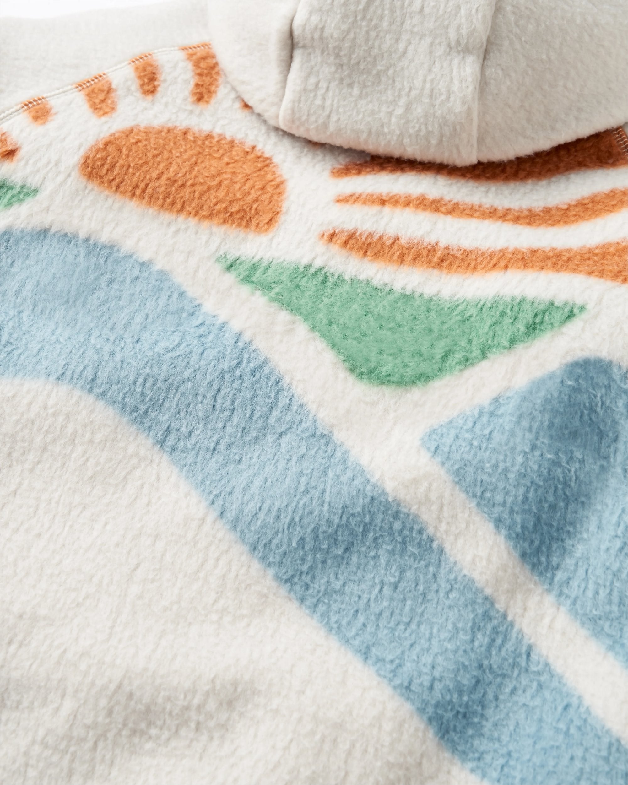 North Coast Vista Full Zip Recycled Sherpa Fleece - Oatmeal - Flatlay