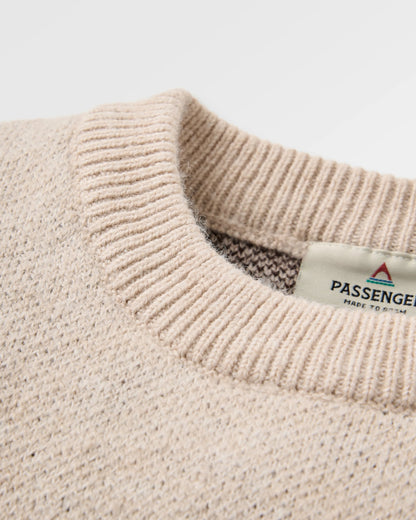 Scenic Recycled Knitted Jumper - Scenic Oat - Flatlay