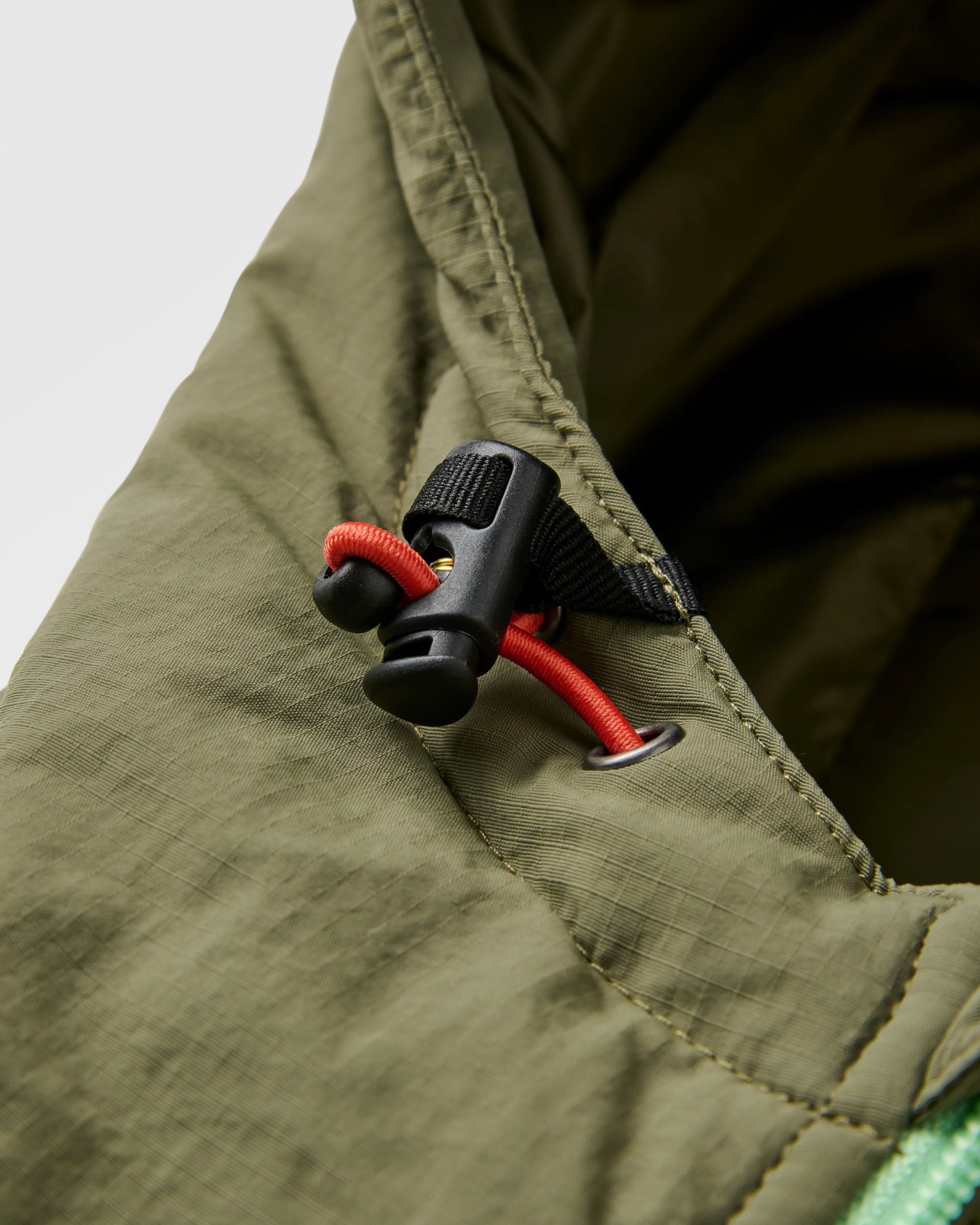 Ocean Recycled Insulated Anorak - Dark Denim/ Dusty Olive - Flatlay