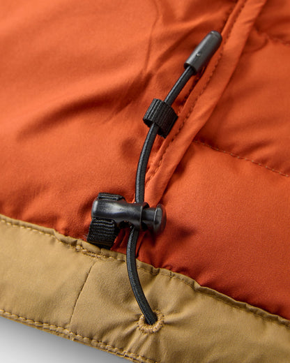 Ashland Down Vest - Dark Rust/Caramel - Flatlay