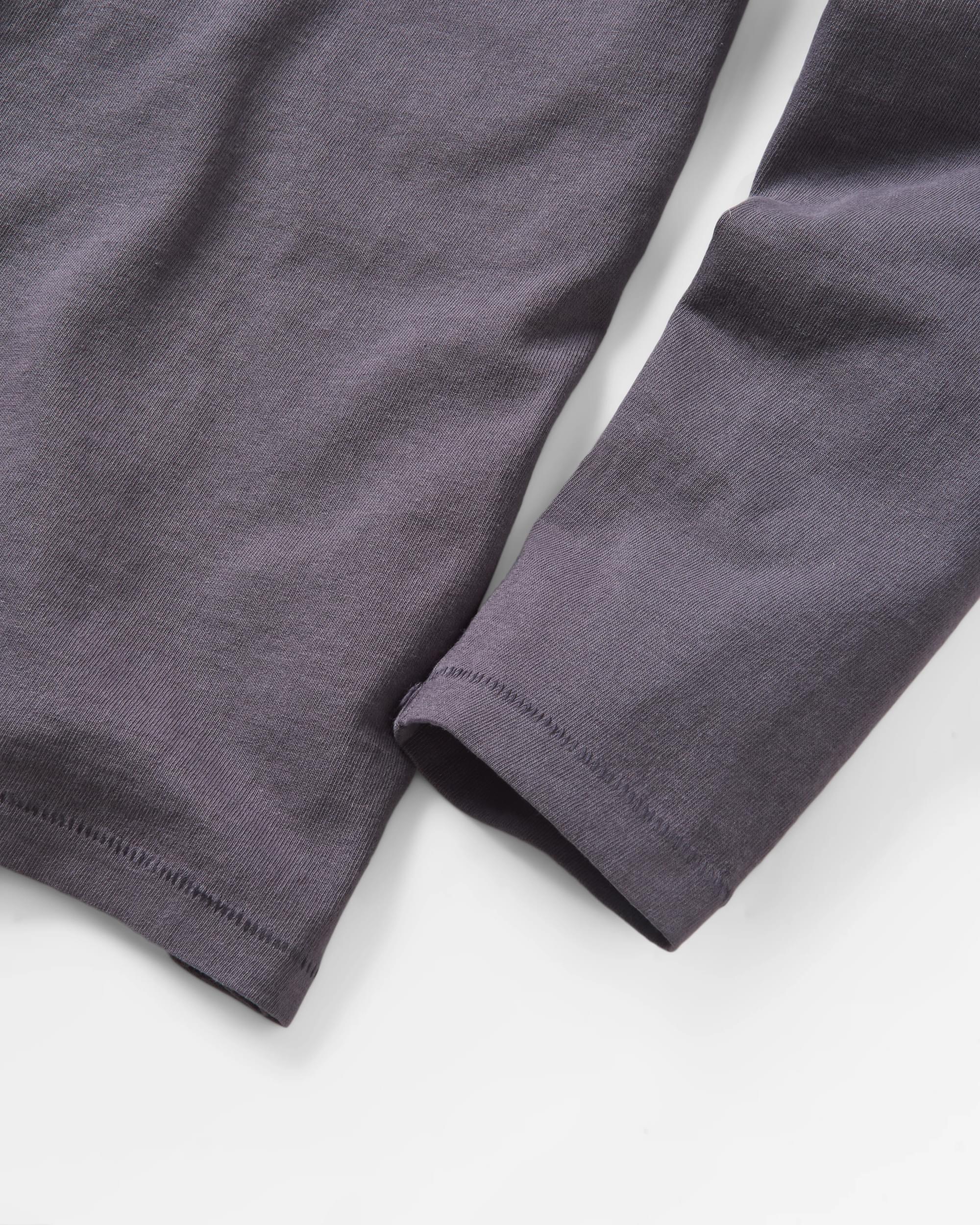 Escapism Recycled LS T-Shirt - Faded Black - Flatlay