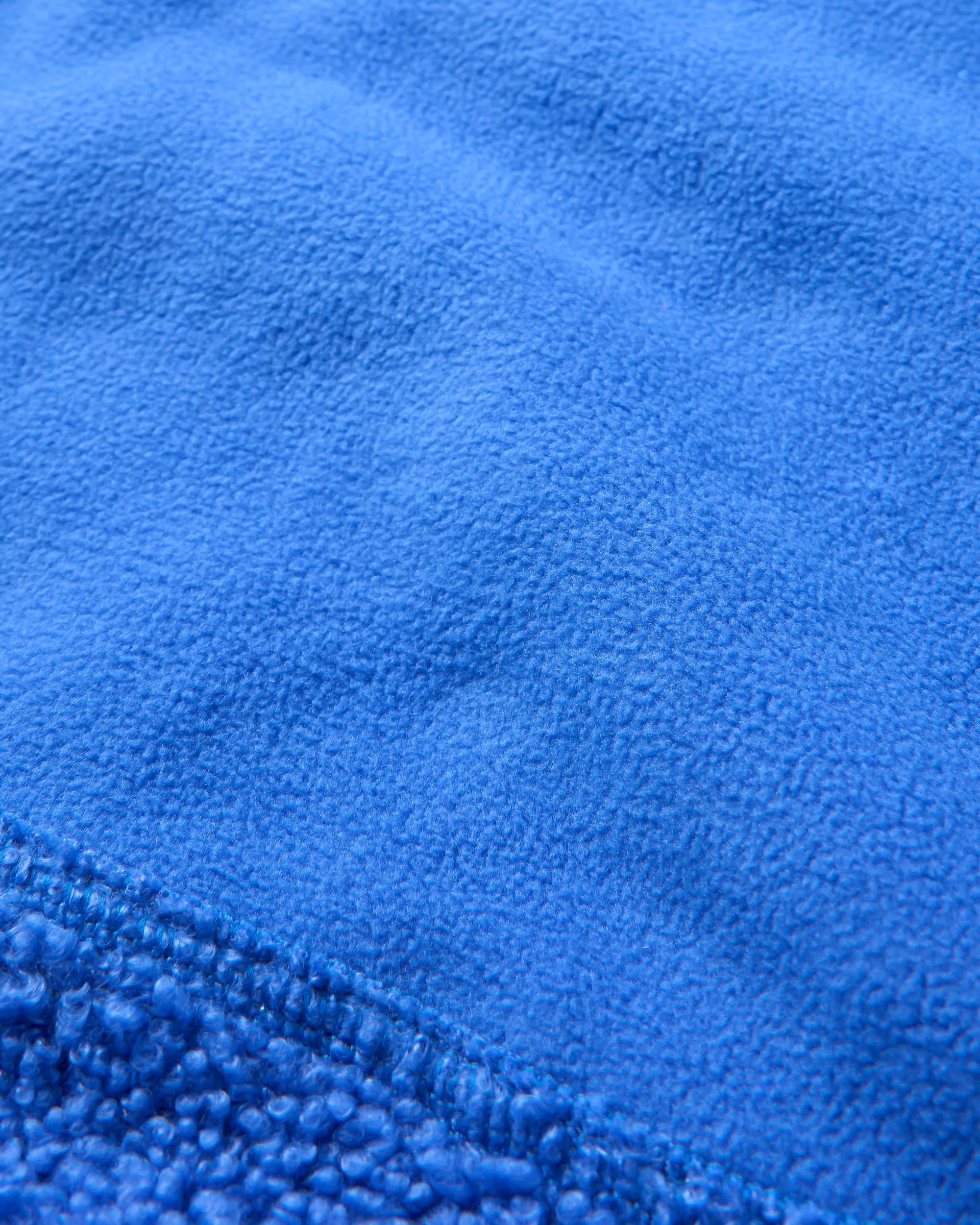 Oak Teddy Long Line Fleece - Electric Blue - Flatlay