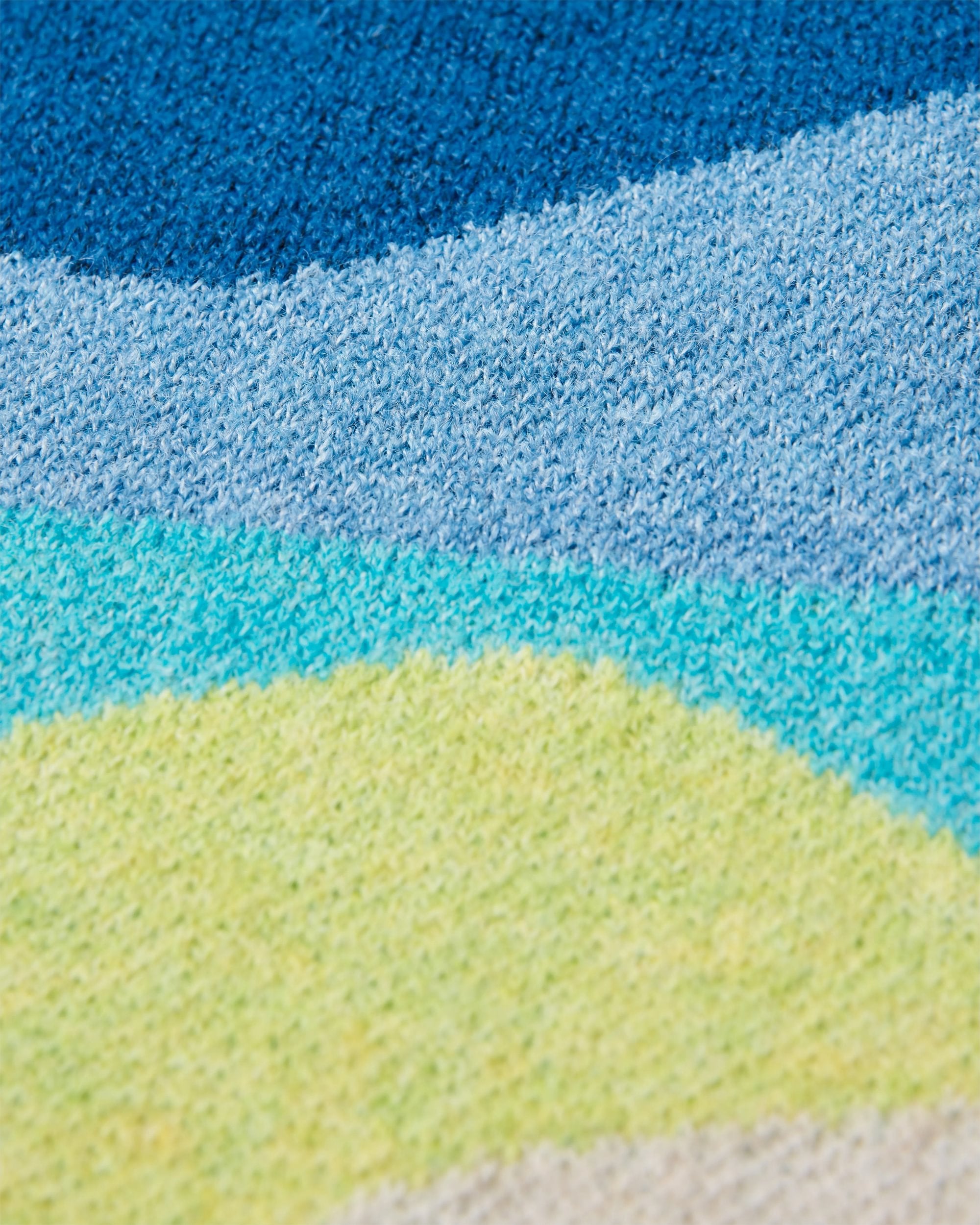 Scenic Recycled Long Knitted Cardigan - Scenic Azure Blue - Flatlay