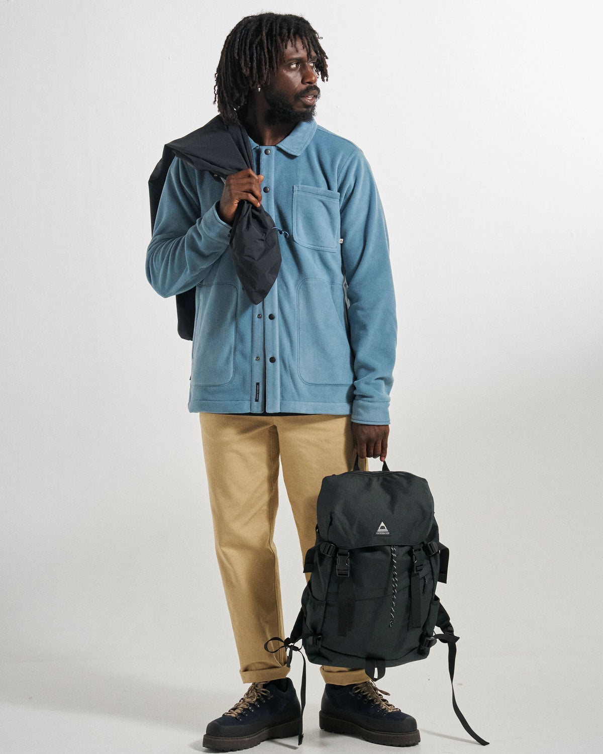 Adapt Polartec® Overshirt - Stormy Blue  - Studio Model