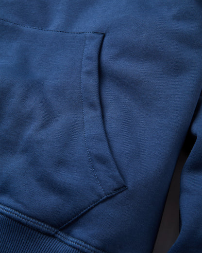 Odyssey Organic Cotton Hoodie - Rich Navy - Flatlay