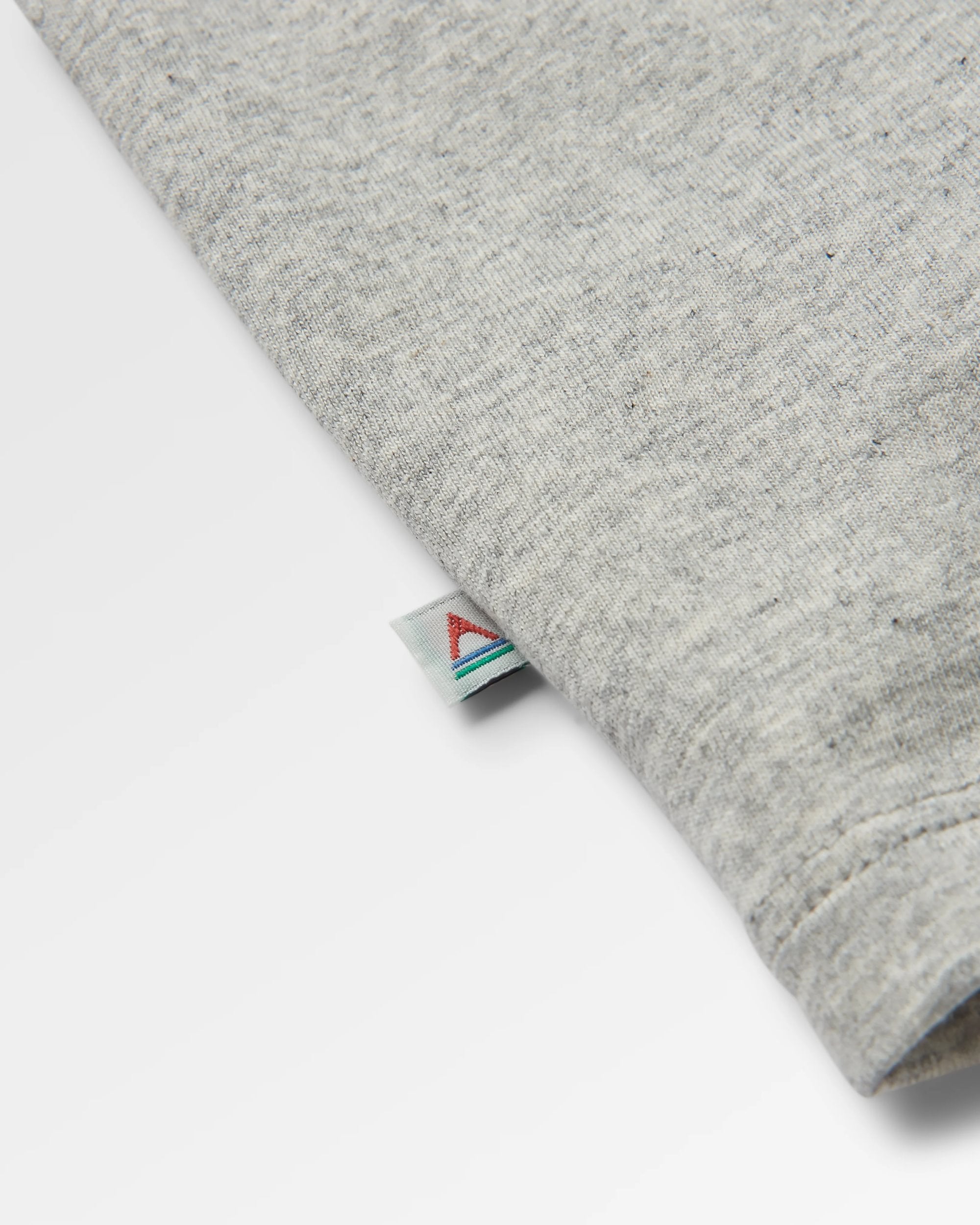 Riser Recycled Cotton LS T-Shirt - Mid Grey Marl - Flatlay